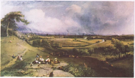 Blick auf Manchester von Higher Broughton